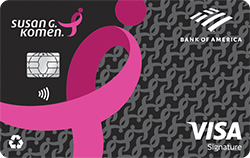 Susan G. Komen® Customized Cash Rewards Visa® Credit Card From Bank Of America card