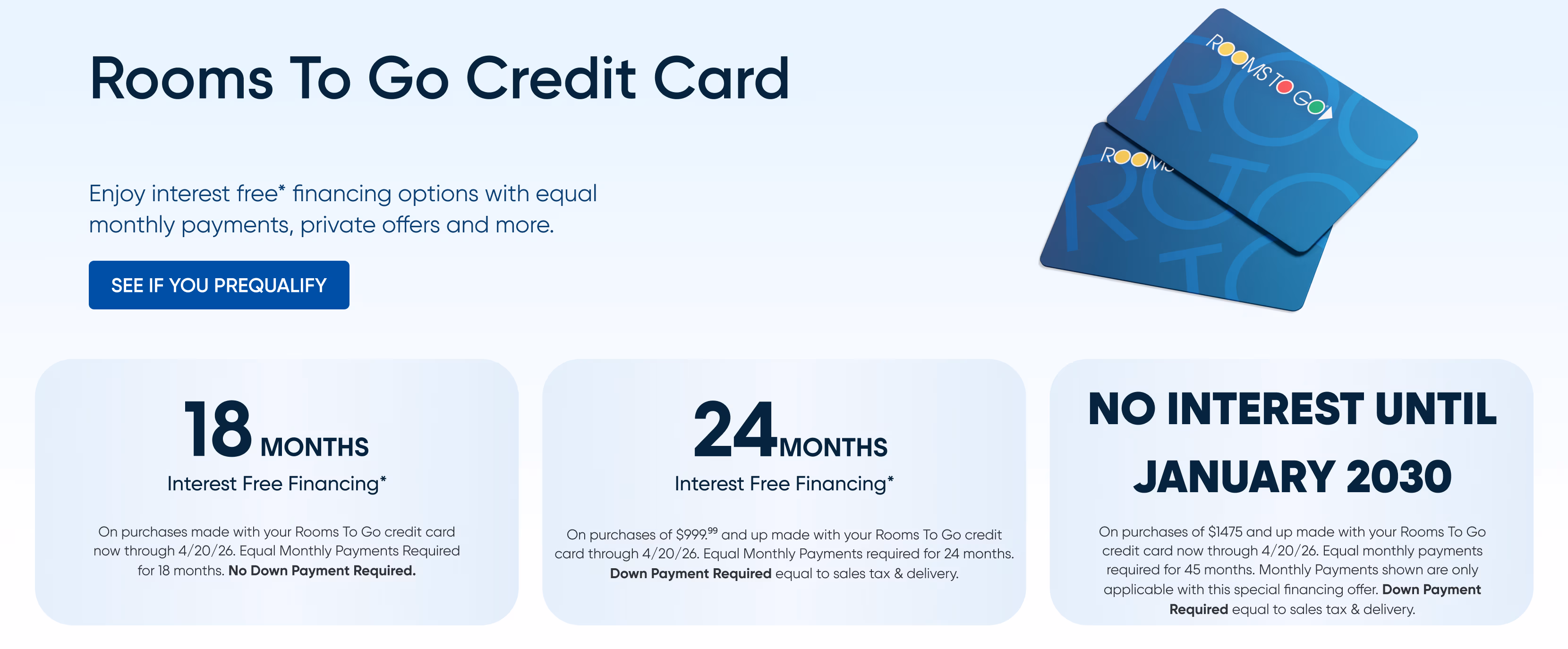 Rooms To Go Credit Card card